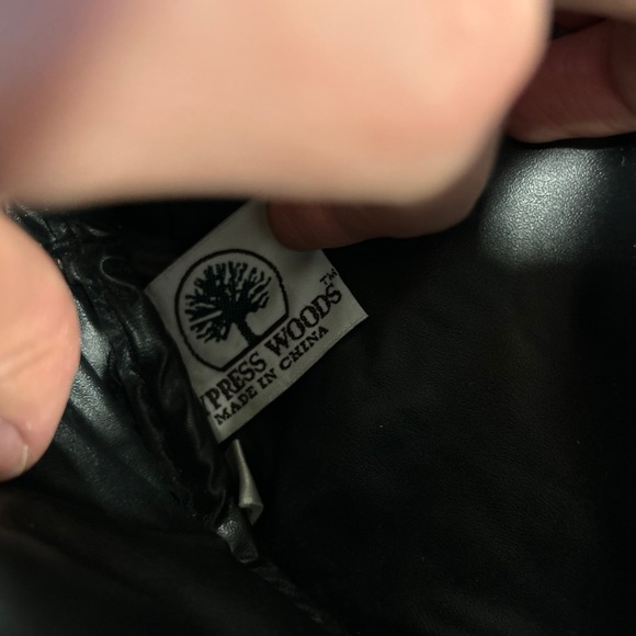 Vintage Cypress Woods Black Leather Fanny Pack Bum Bag Adjustable Strap - Picture 5 of 5